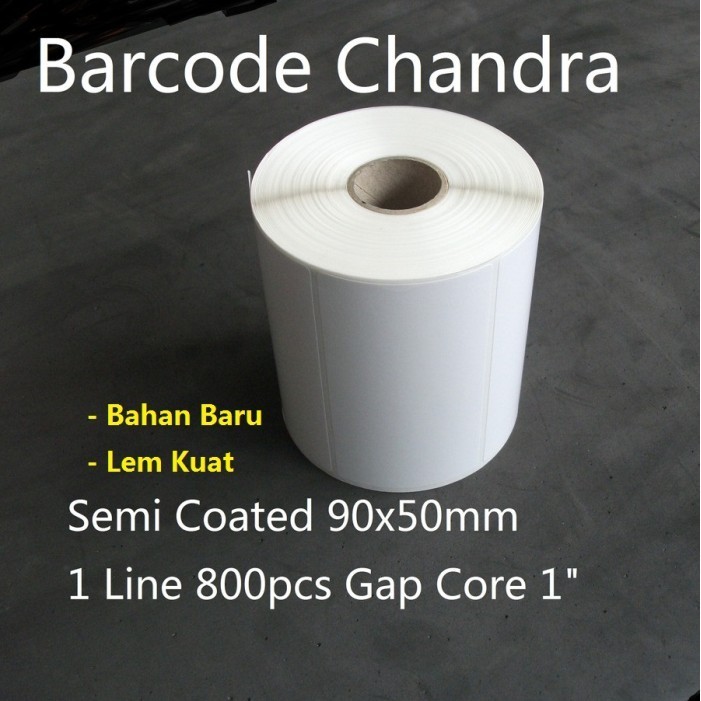 

Semi Coated 90x50 1 Line 800pcs Gap core 1" , Lebel Sticker de