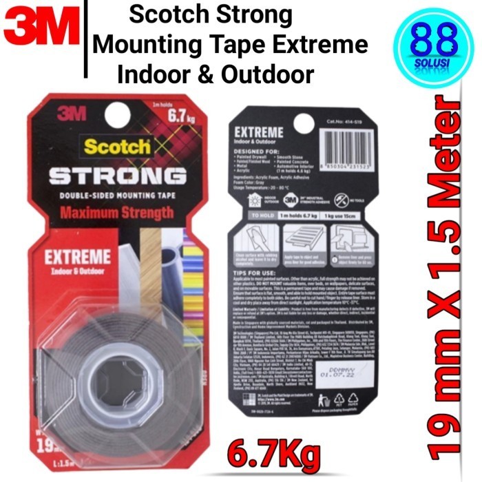 

Double Tape 3M 414-S19 Scotch Strong Extreme ORIGINAL Indoor Outdoor