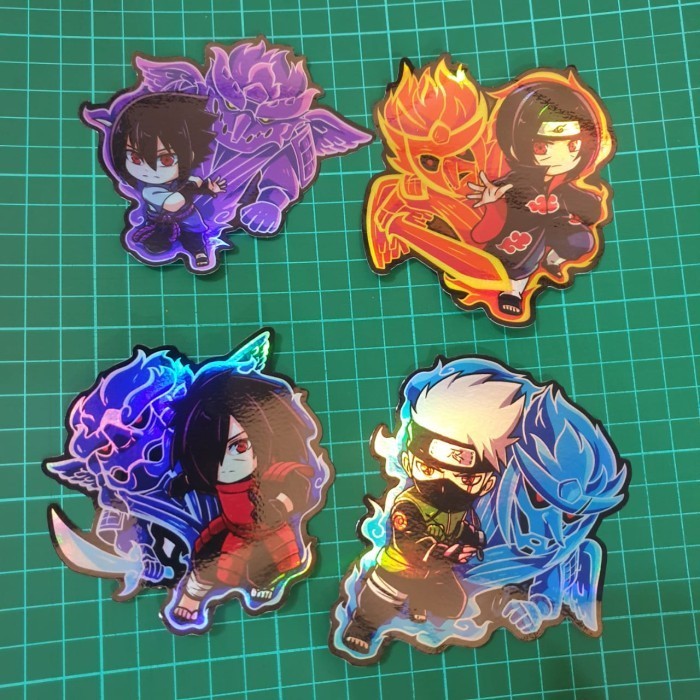 

Sticker Hologram Anime - Naruto - Set 4pcs Besar