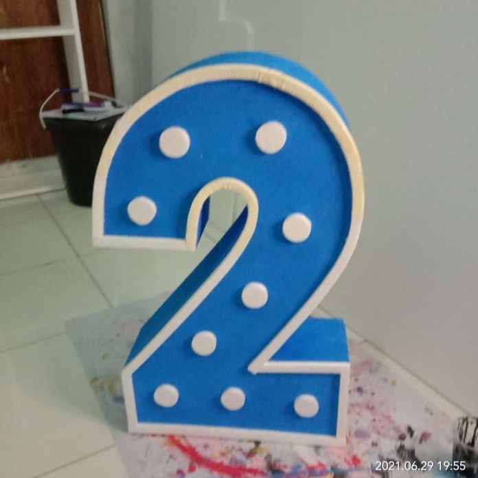 

Angka 3D gabus styrofoam