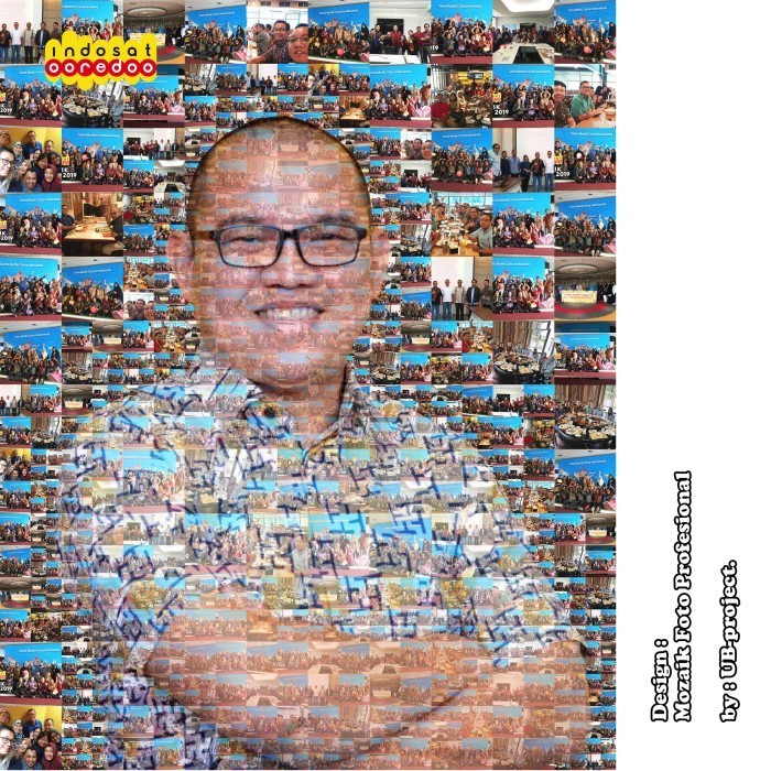

MOZAIK FOTO 45 x 50 cetak Photo paper doff + laminasi, tanpa Bingkai