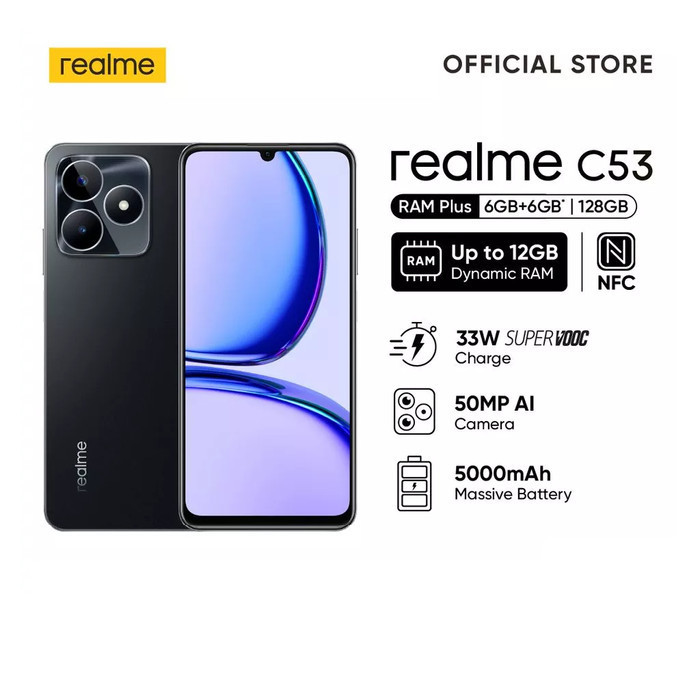 HP REALME C53 6/128 GB - REALME C 53 RAM 6GB ROM 128GB GARANSI RESMI