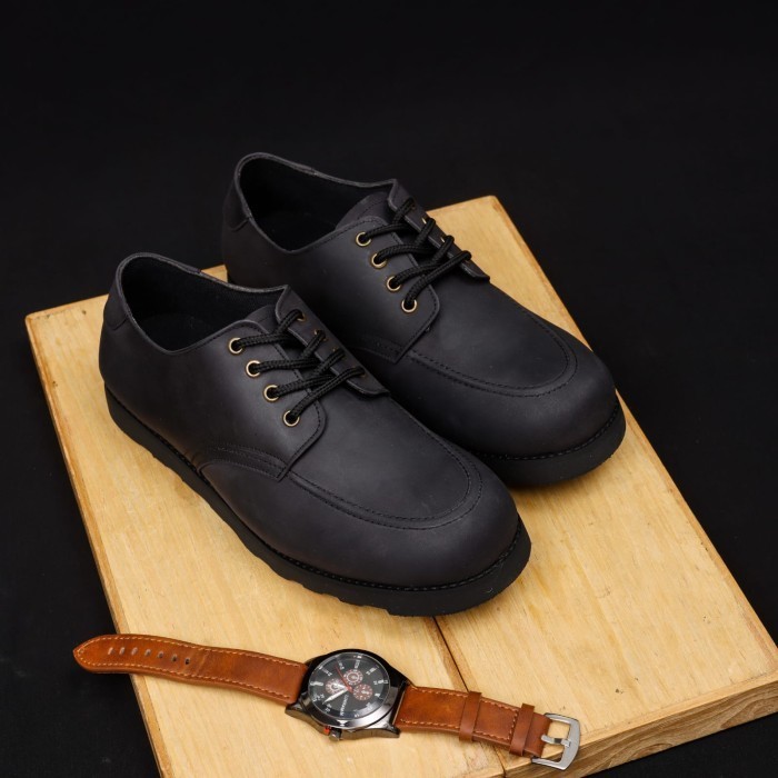 Sepatu Kulit Pria Crazyhorse Sepatu Moctoe Redwing Style Flavio Boston