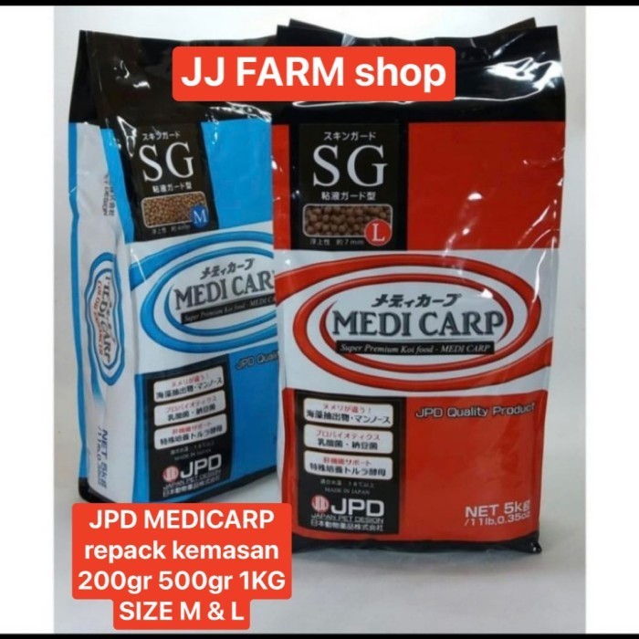 JPD MEDICARP SG 1KG 500GRAM SIZE M L FLOATING PAKAN IKAN KOI KOKI HIAS