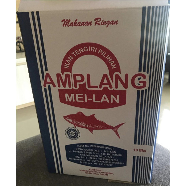 

STOK TERBATAS Amplang meilan 1 dus isi 10 asli ikan tenggiri 1 kotak