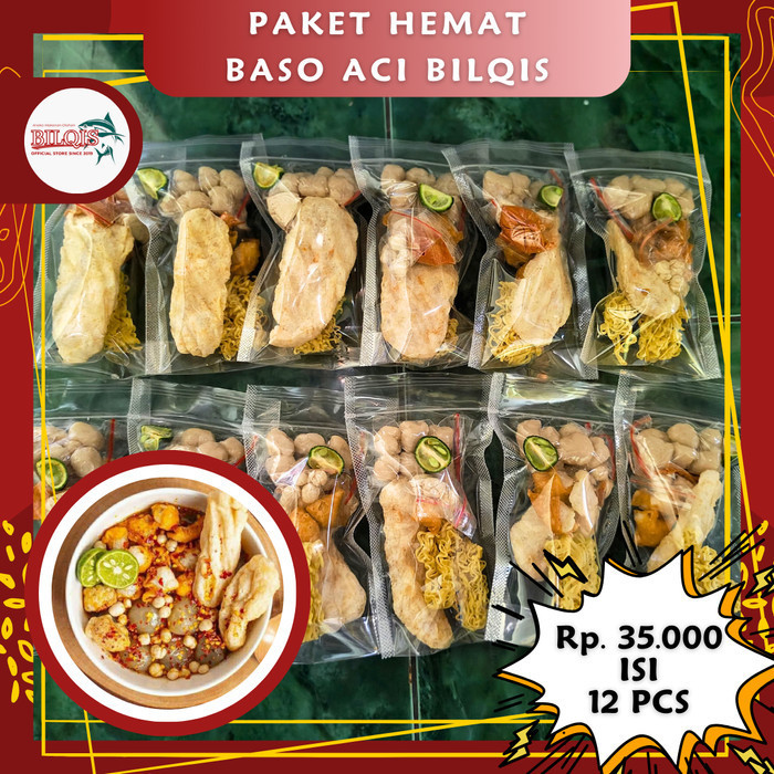 

TERPERCAYA Paket Hemat Baso Aci Instan 12pcs / Bakso Aci Boci Instan Homemade