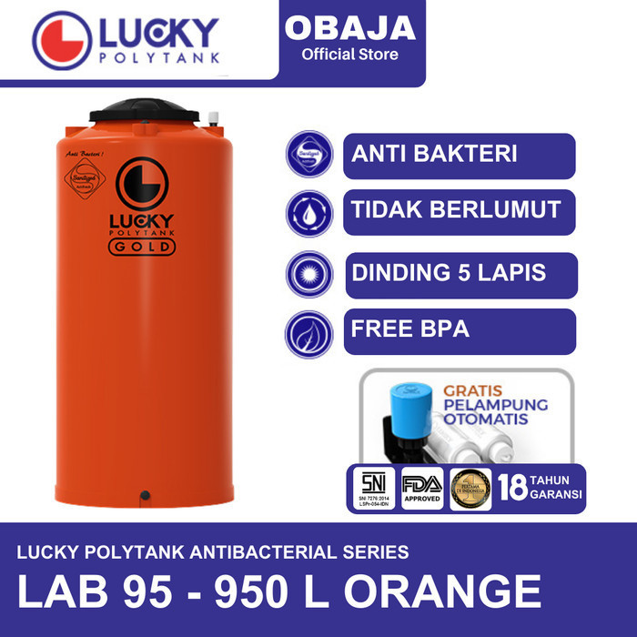 Lucky Polytank Toren / Tandon Air LAB 95 Lucky Polytank Orange