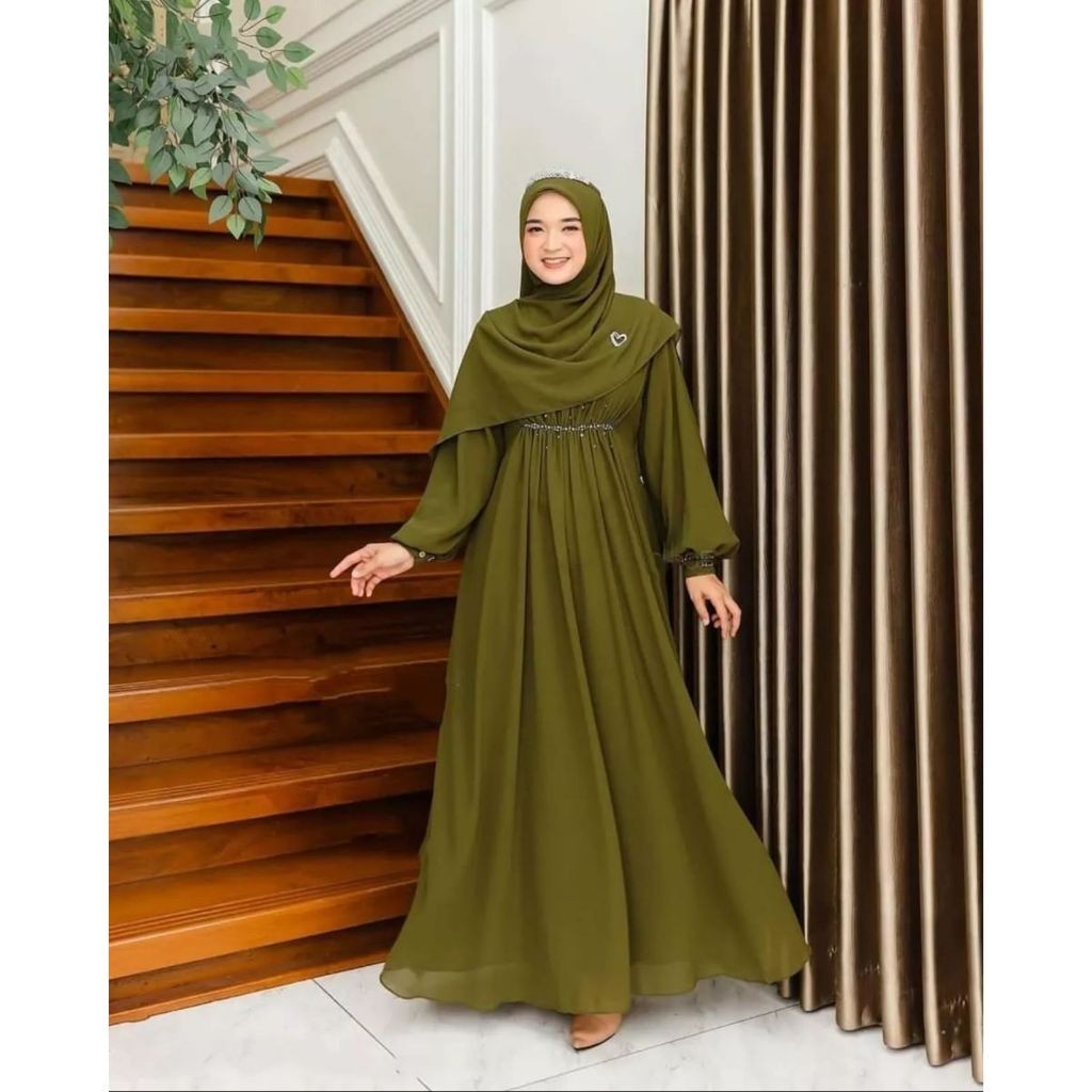 Gamis Wanita Set Gamis Maxy Terbaru 2024 Gamis Muslim Bumil Busui Gams Dres Kondangan Gams Cewek Pak