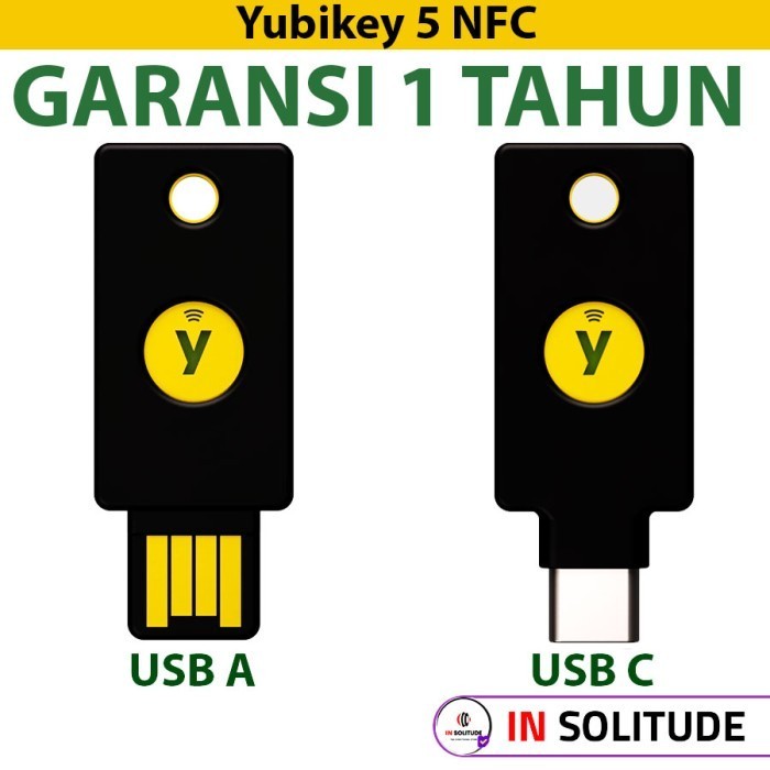 YUBIKEY YUBICO 5 5C NFC SECURITY KEY USB & TWO FACTOR AUTHENTICATION