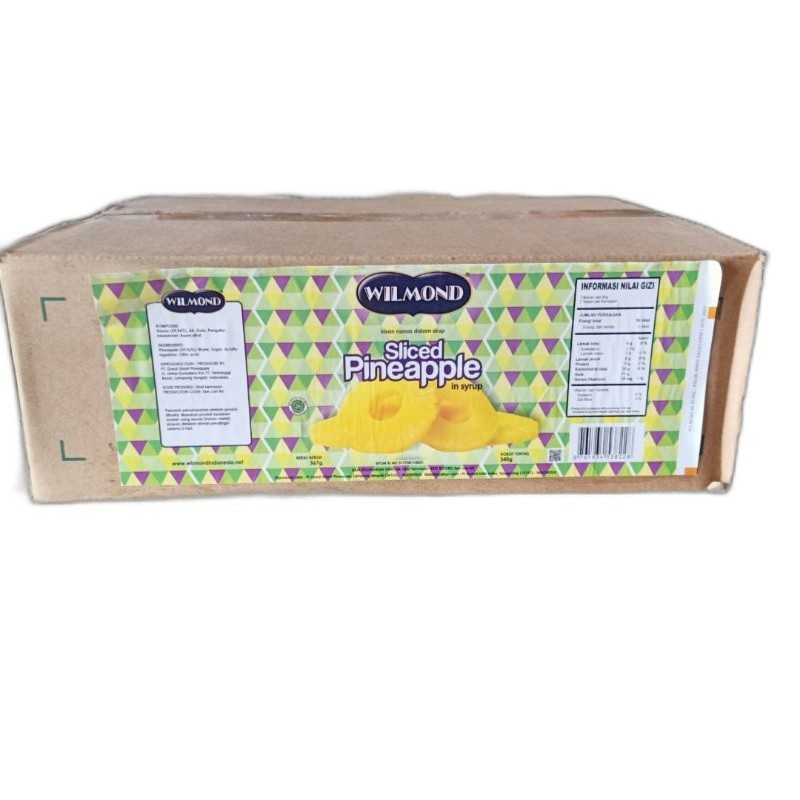 

Wilmond Sliced Pineapple Nanas kaleng 565gr x 12pcs.PENGIRIMAN CARGO DAN REGULER