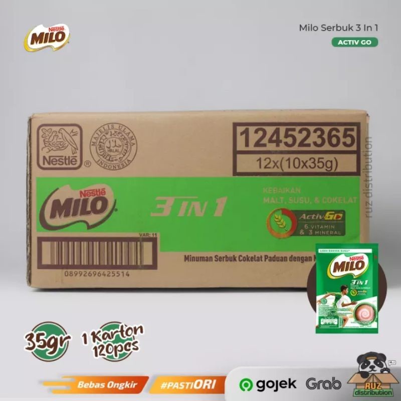 

milo 3in1 sachet per dus (12*10bks)