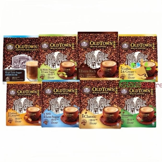 

Old Town White Coffee Classic Hazelnut 2In1 Less Sugar/Kopi Old Town