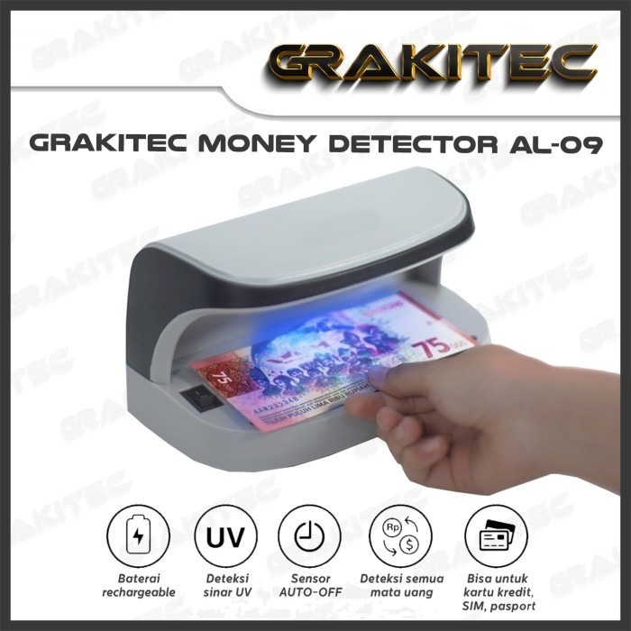 

Terlaris Money Detector - Alat Deteksi Uang Palsu Mesin Pendeteksi Fake AL-09 SALE