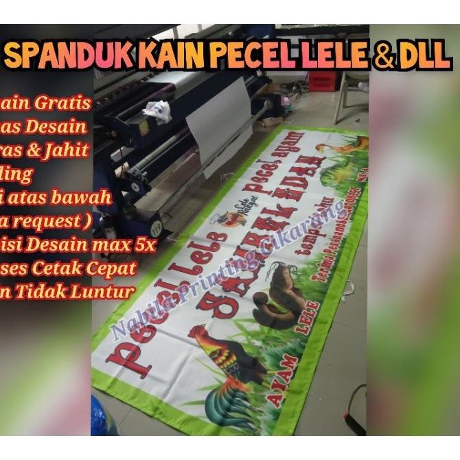 Spanduk Kain Sari Laut Lalapan Seafood Pecel Lele Soto Lamongan Proses Cetak Cepat Dan Gratis Desain