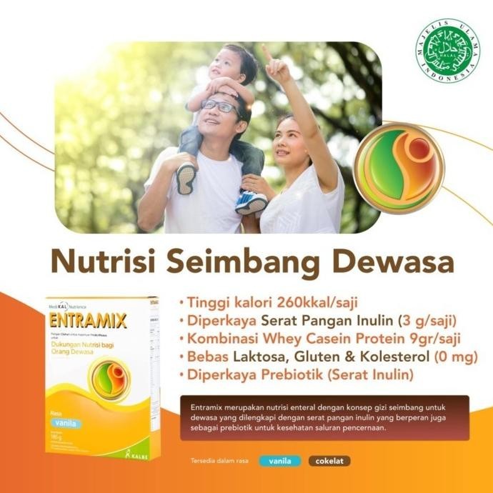 

ENTRAMIX PROTEIN SUSU VANILLA / COKELAT. Nutrisi Lengkap Dewasa Lansia MS04