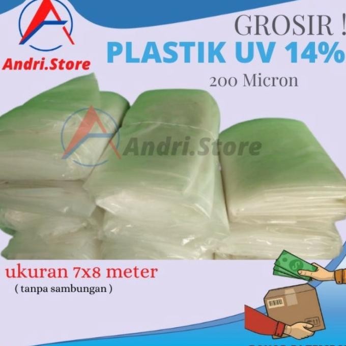 New Stock Plastik Pelastik Uv Green House Ukuran 8X7 Meter 200Micron