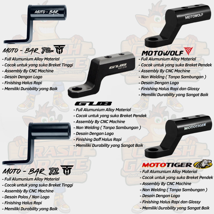 Gub P10 - Holder Gub P10 - Phone Holder Hp Motor Gub Alumunium Alloy