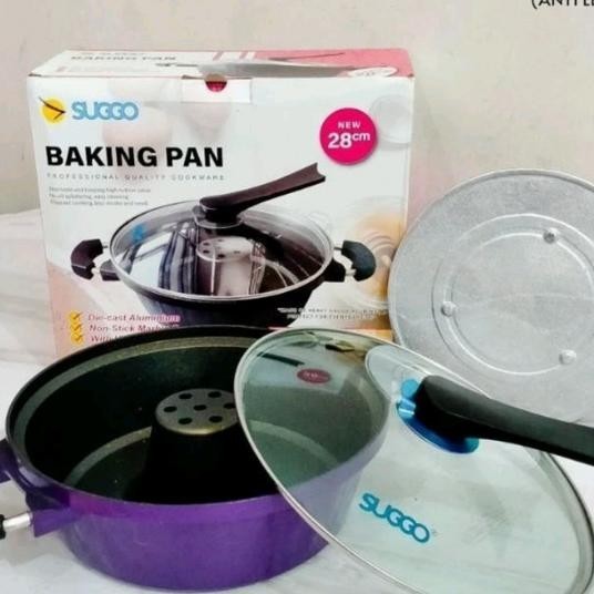 Baking Pan Suggo 28Cm / Loyang Cetakan Kue Bolu Teflon Anti Lengket