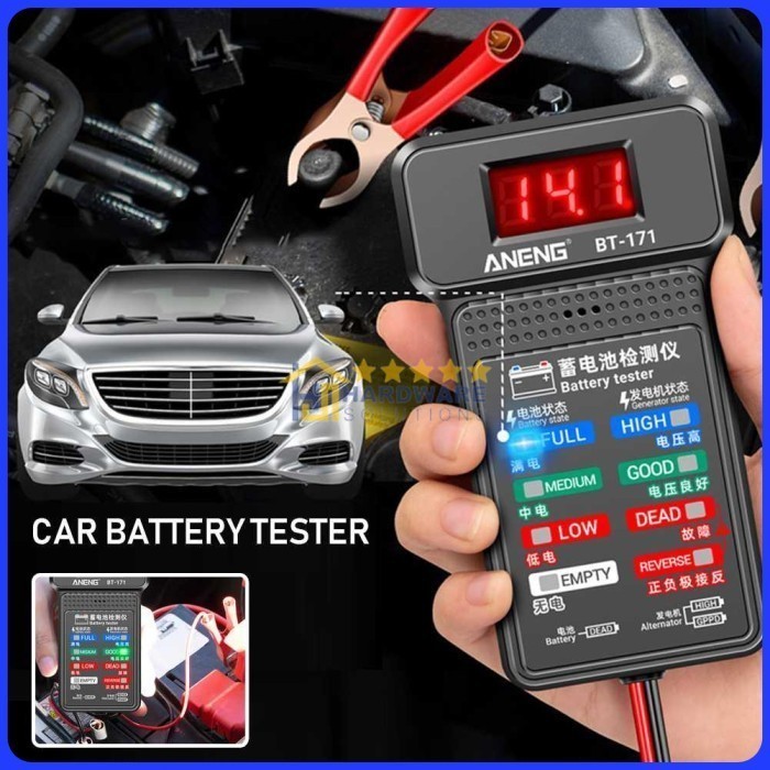 ANENG Tester Baterai Aki Mobil Digital LED Screen 12V Clamp - BT-171