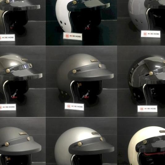 Njs Nx-2 Solid Helm Retro Helm Njs Nx2 Retro Bogo