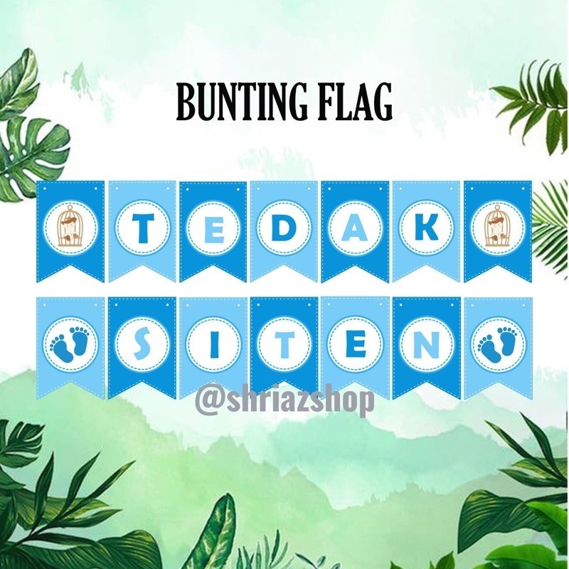 BUNTING FLAG HURUF TEDAK SITEN