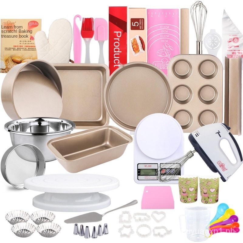 Set Alat Memanggang Rumah/Set Cetakan Kue Pemula/Paket Memanggang/Peralatan Oven Kering Kue Tart Tel