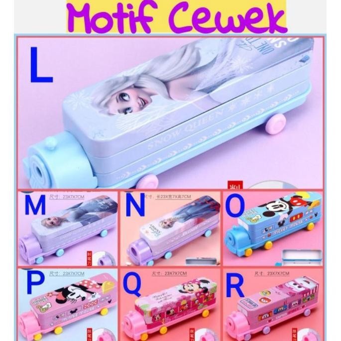 

DISNEY LICENSED TRAIN PENCIL CASE DOUBLE DEKKER KOTAK PENSIL KERETA API KARAKTER CARTOON ANAK MOTIF CEWEK COWOK
