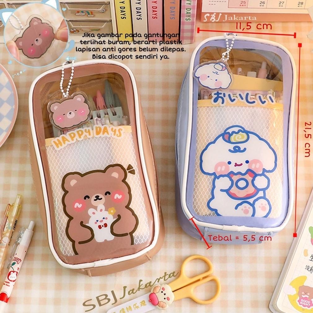 

Tempat pensil anak perempuan cewek Pencil case besar waterproof Kawaii Kotak Pensil Japanese design