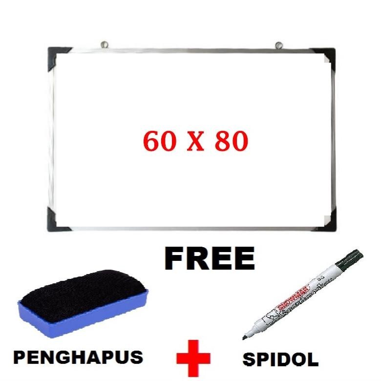 

Papan Tulis Belajar White Board Ukuran 60 x 80 dan papan 40 x60 Free Spidol Dan Penghapus