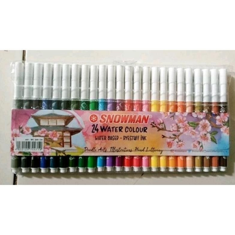 

Yui-7 Spidol Water Color Marker Snowman Per Set Isi 24 Warna Child Safe Wc200-24 BisaCod