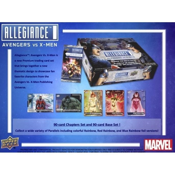 2023 UPPER DECK MARVEL ALLEGIANCE: AVENGERS VS X-MEN HOBBY BOX DISKON