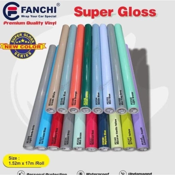 

TERMURAH - FANCHI Sticker Super Glossy FC-257 Malus Pink Ukuran 1.52M x 17M /Roll