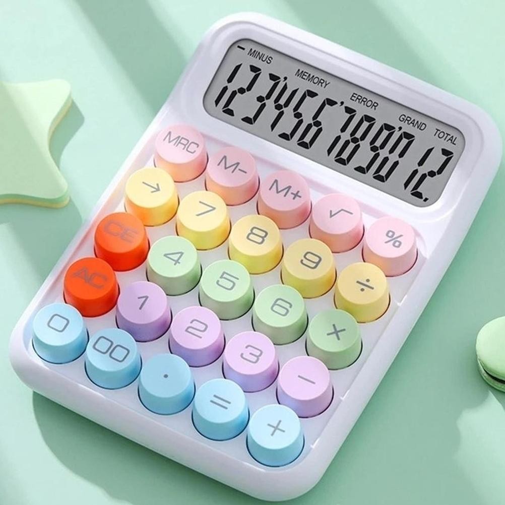 

Ew64 (PE 817M) Kalkulator Calculator Keyboard Boba Dot Fancy Warna Soft Pastel merk Perisai Viral
