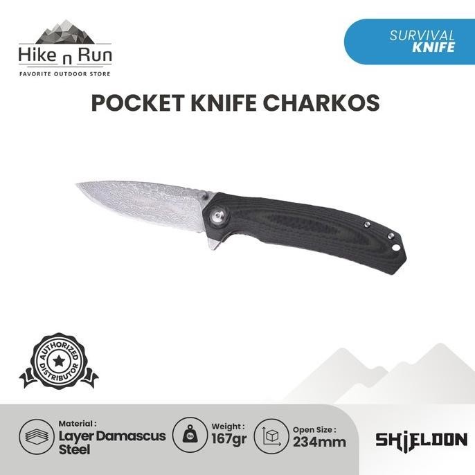Pisau Lipat Shieldon Charkos Pocket Knife 7092D