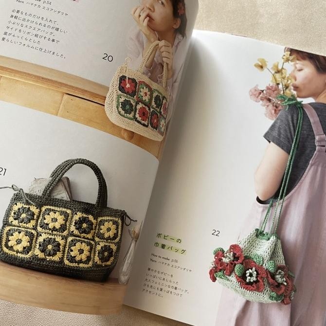 

Buku rajut eco andaria flower crochet bag 103-232
