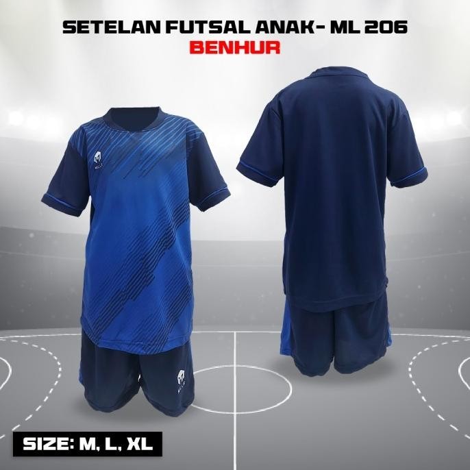 SETELAN FUTSAL ANAK KAOS SEPAKBOLA JUNIOR PRINTING ML 206