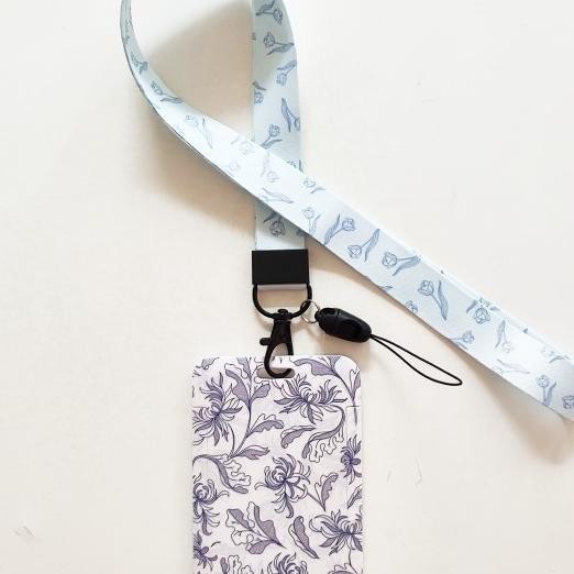 

Id Card Holder Name Tag Lanyard / Kalung Kartu Bunga Flower Elegant