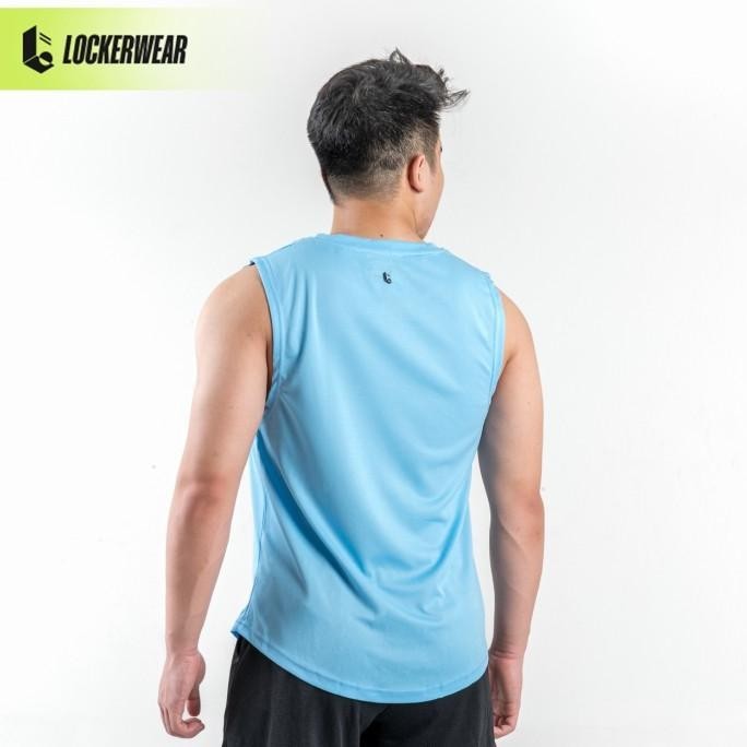 Kaos Singlet Tanktop Sleeveless Dry Fit Baju Olahraga Fitness Gym Pria - Kuning,L KS