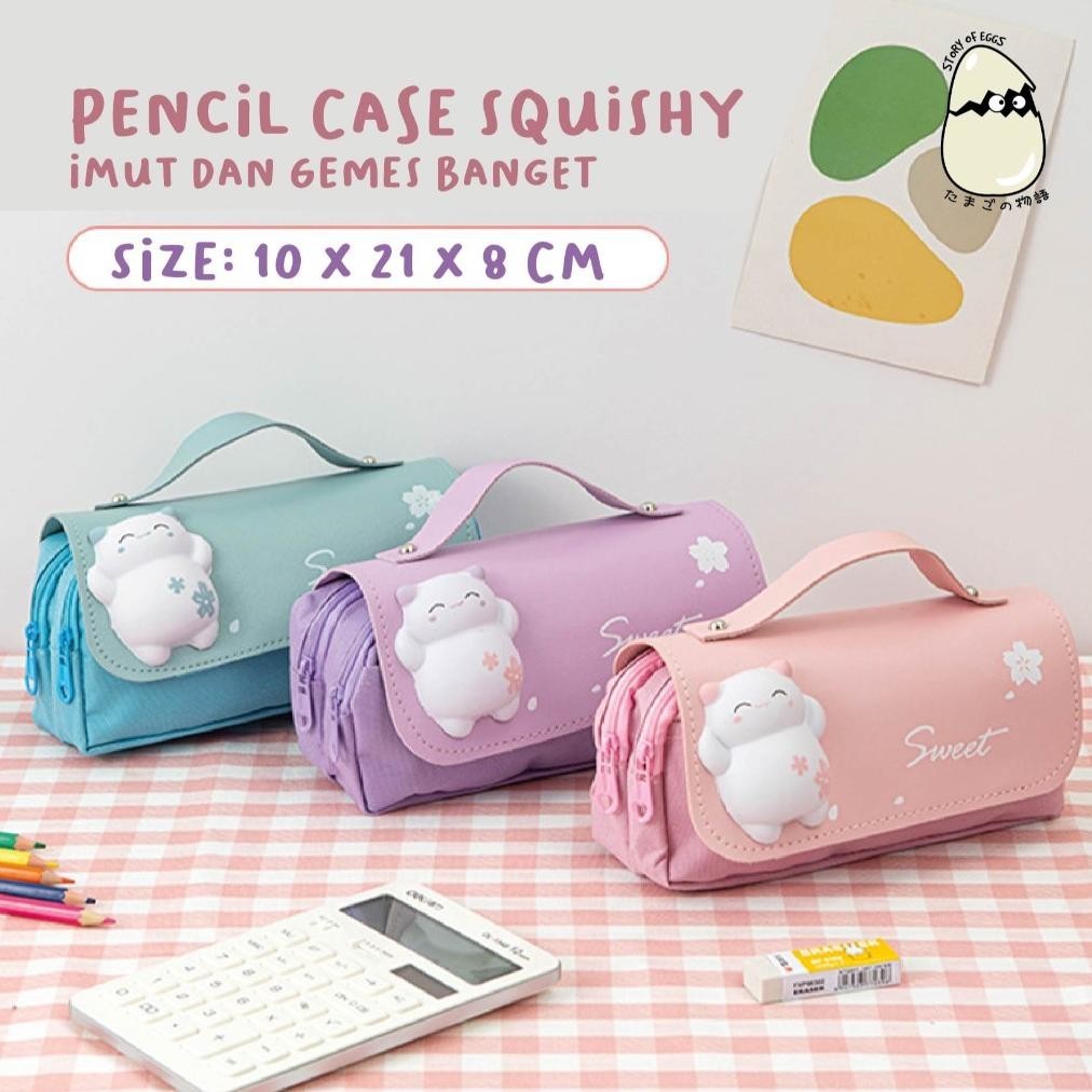 

Squishy Fluffy and Cute Pencil Case Empuk Jelly l Travel Case l Kotak pensil besar l Pudding l Make Up Pouch l Kotak Make up dan Skincare l Aesthetic l Storage besar l Penyimpanan banyak l Kotak Penyimpanan l Kotak pensil make up besar l Muat banyak
