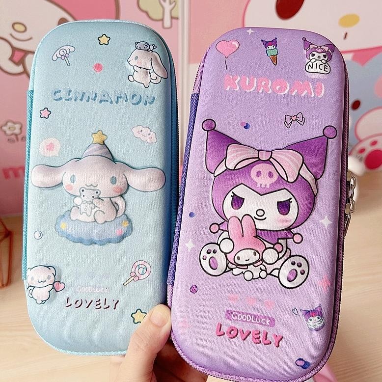 

ew-45 SANRIO Pensil Case 3D Timbul EVA Kotak Pensil 3D Anak Sekolah Tempat Pensil 3D Timbul Cinnamoroll Kurumi Melody Pochacco Purin Viral