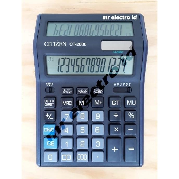 

KALKULATOR CITIZEN CT 2000 - 14 DIGIT - KALKULATOR 2 LAYAR