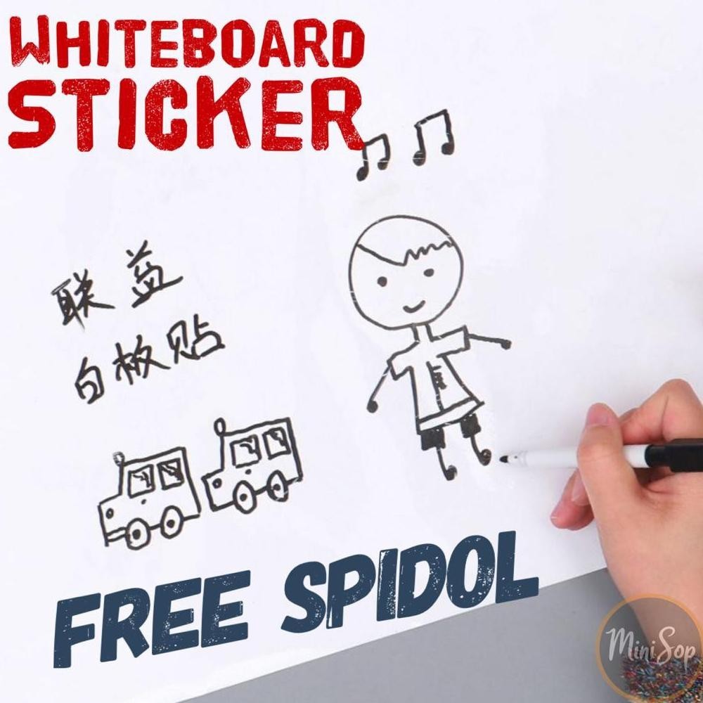 

TT60 Stiker Papan tulis Whiteboard Blackboard Spidol Kapur tempel hitam putih hijau 60 x 200 CM - 90 X 200 CM Berkualitas