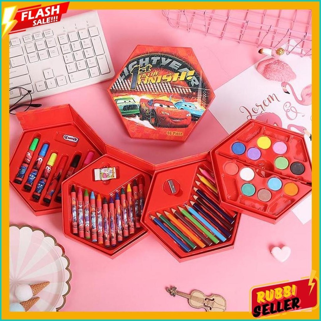 

Lysashop - Crayon Set Cantik 46 Pcs Krayon Pensil Warna Lengkap Mewarnai Buku Gambar Menggambar Mainan Edukasi Anak (Cod)