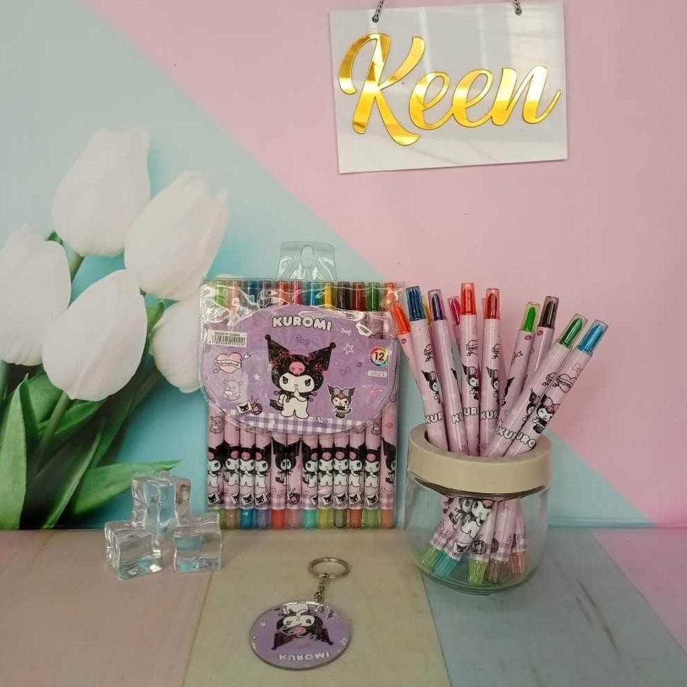 

Crayon Putar Panjang 12Warna/Krayon/Rolling Crayon/Twist Crayon (Murmer)