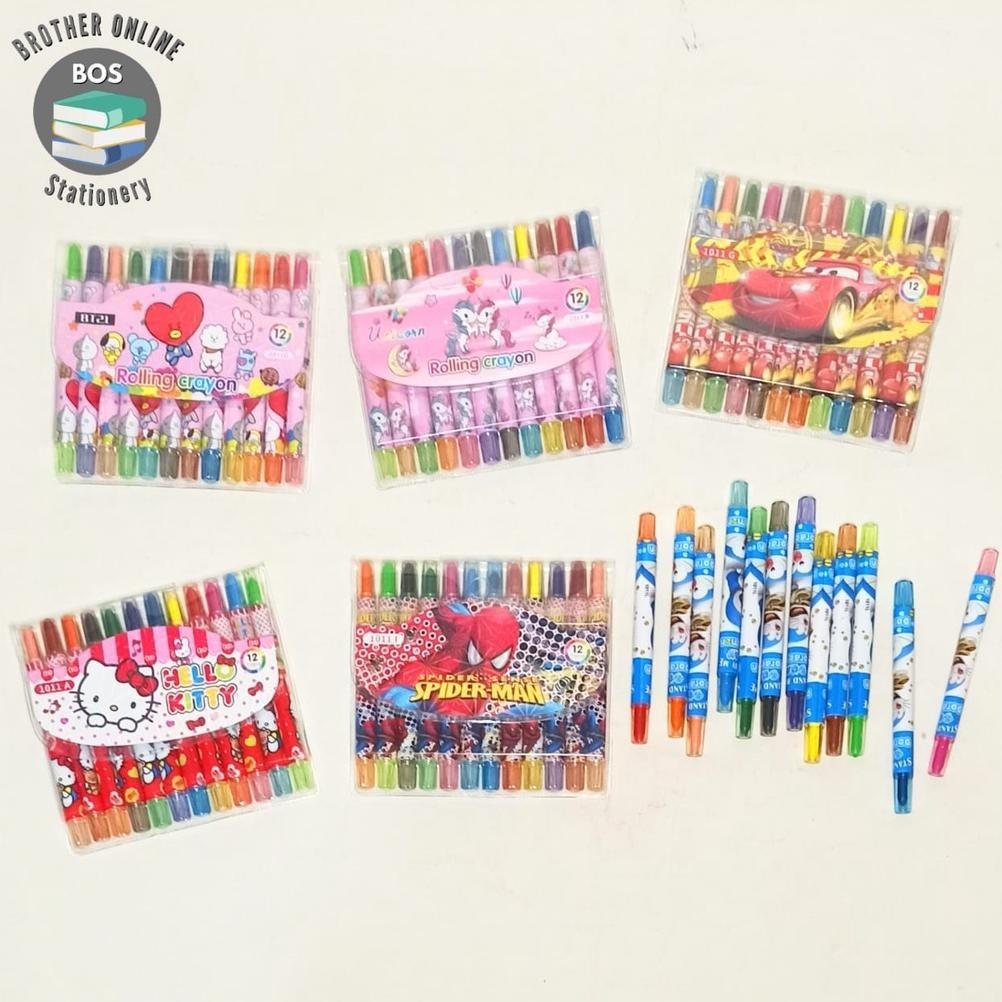 

Bos Crayon Putar Fancy 12W Pendek Dan Panjang/Twist Crayon/Mewarnai/Art (Cod)