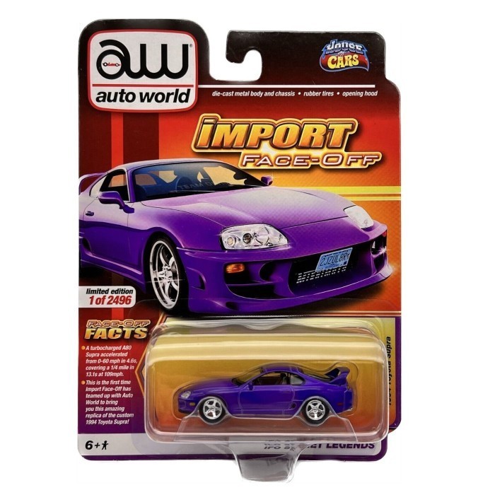 Ane Cp7955 Auto World Import Face Off 1994 Toyota Supra Diecast Mobil