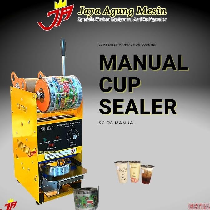 HARGA DISC - GETRA Manual Cup Sealer SC-D8 / Mesin Penyegel Gelas Plastik Manual