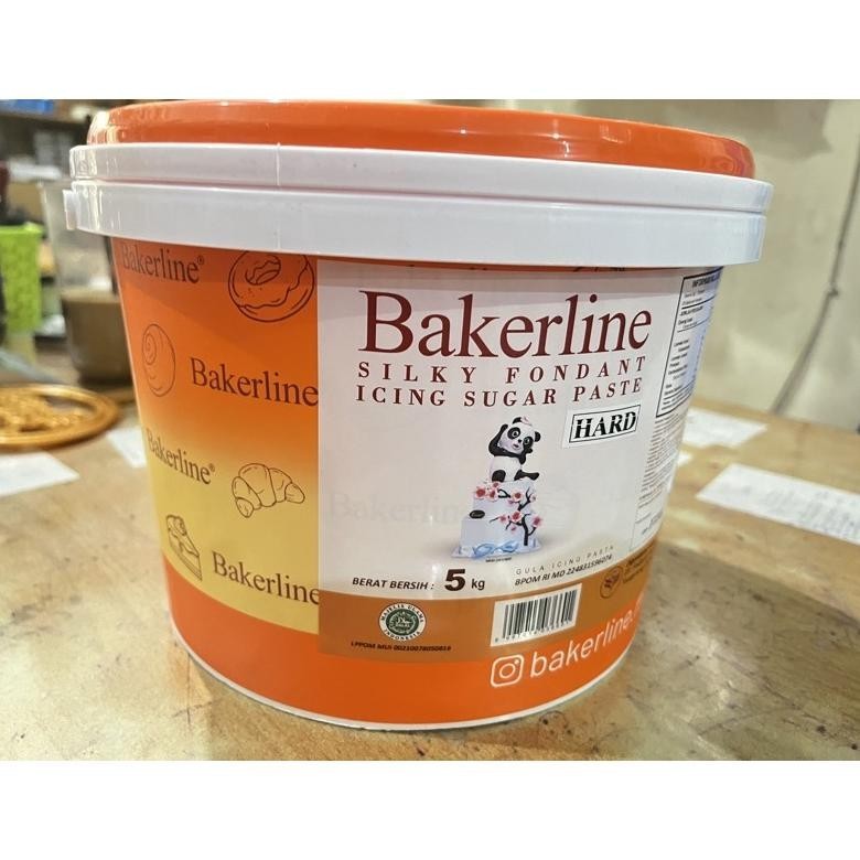 

(DISKON) Bakerline Silky fondant 5kg pail icing fondant gula dekorasi fondan