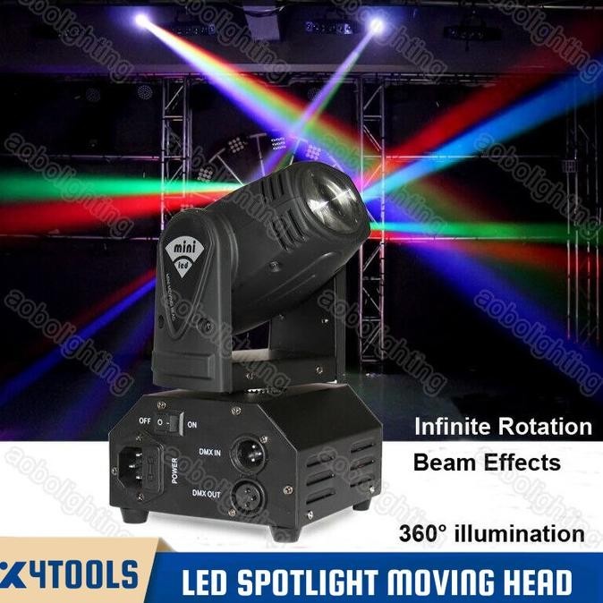 Lampu Sorot Panggung Mini Led Beam Spotlight Moving Head Waterproof
