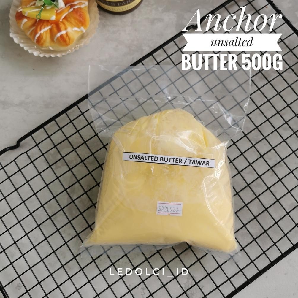 

(DISKON) ANCHOR UNSALTED BUTTER MENTEGA TAWAR 500 GR SEMUA KURIR (PLASTIK 500G)